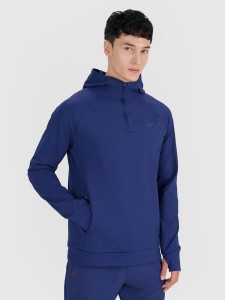 4F Bluza treningowa nierozpinana z kapturem męska 4F x Robert Lewandowski - granatowa XL