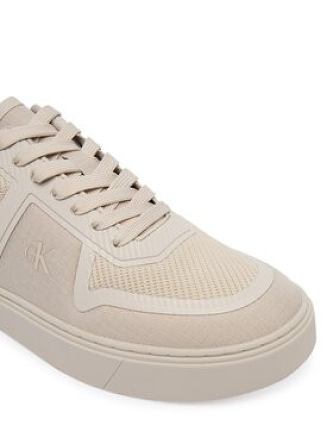 Calvin Klein Sneakersy Classic Cups Laceup Knit HM0HM02130 Beżowy