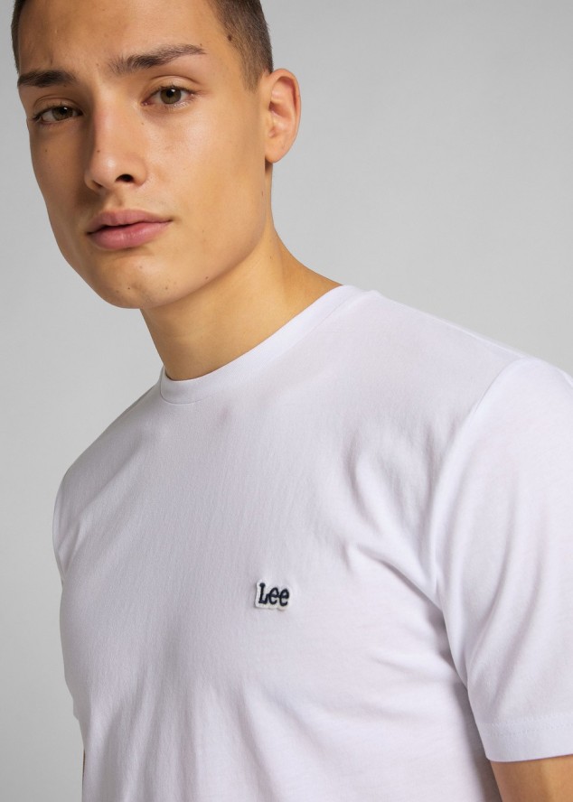 MESKA KOSZULKA LEE SS PATCH LOGO TEE WHITE 112113578