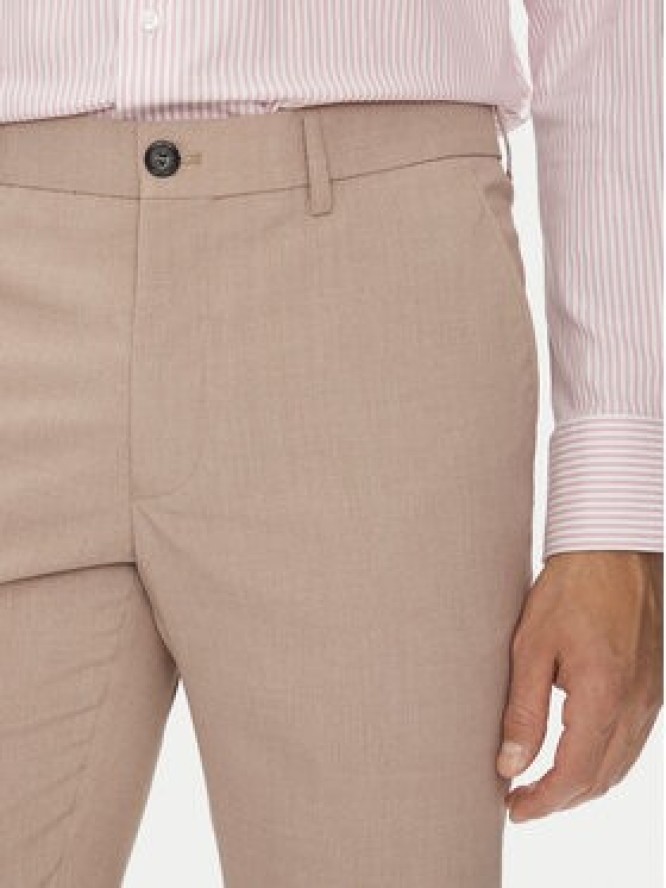 Lindbergh Garnitur 30-61040 Beżowy Slim Fit