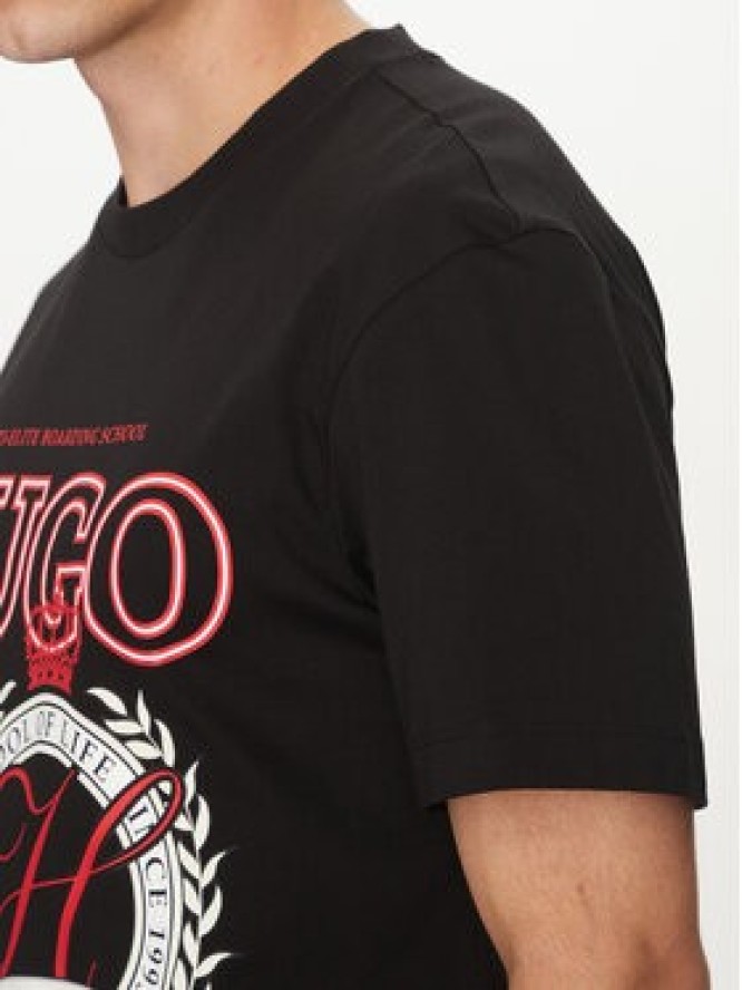 HUGO T-Shirt Daporoni 50538254 Czarny Relaxed Fit