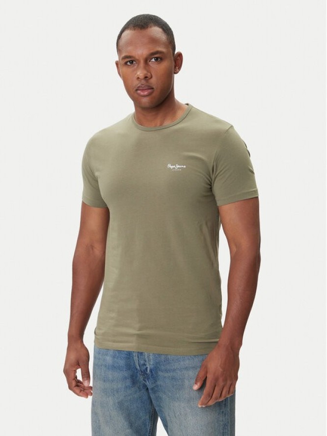 Pepe Jeans T-Shirt Original Basic 3N PM5010133 Khaki Regular Fit