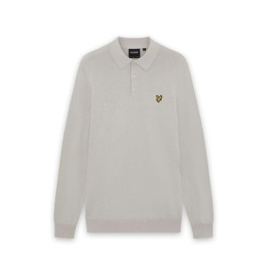Koszulka polo z długim rękawem z bawełny merino Lyle & Scott