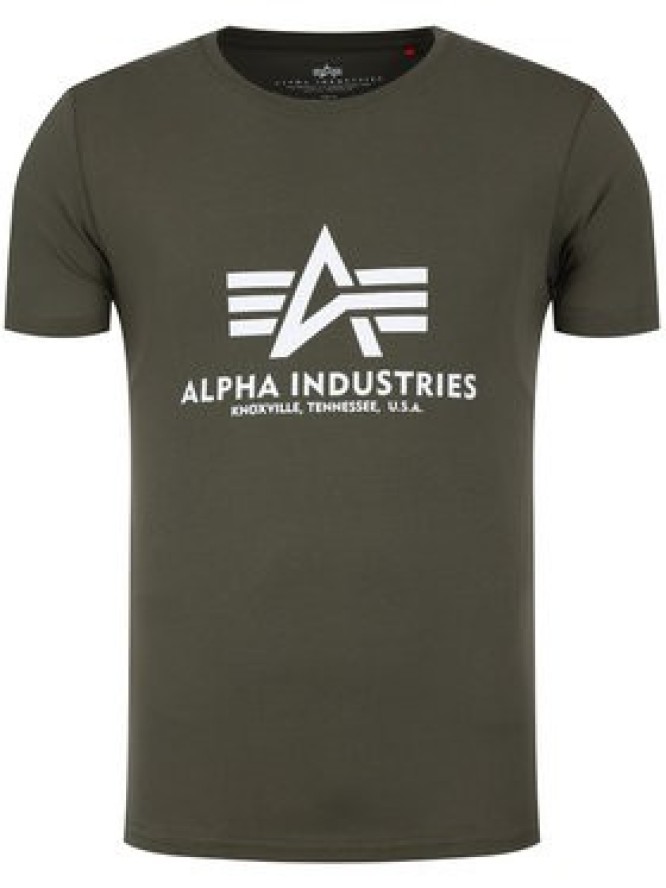 Alpha Industries T-Shirt Basic 100501 Zielony Regular Fit