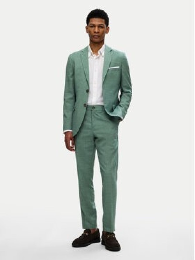 Selected Homme Spodnie garniturowe 16087871 Zielony Slim Fit