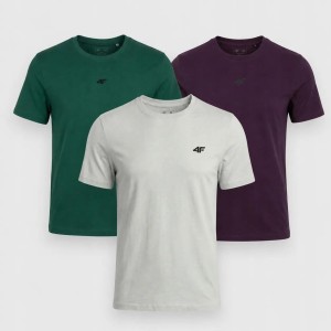 KOMPLET MĘSKICH KOSZULEK 4F ZESTAW T-SHIRT 3PAK
