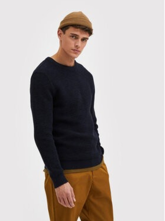 Selected Homme Sweter Vince 16059390 Granatowy Regular Fit