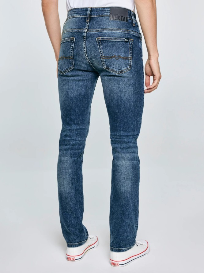 Jeansy męskie dopasowane granatowe Terry 502