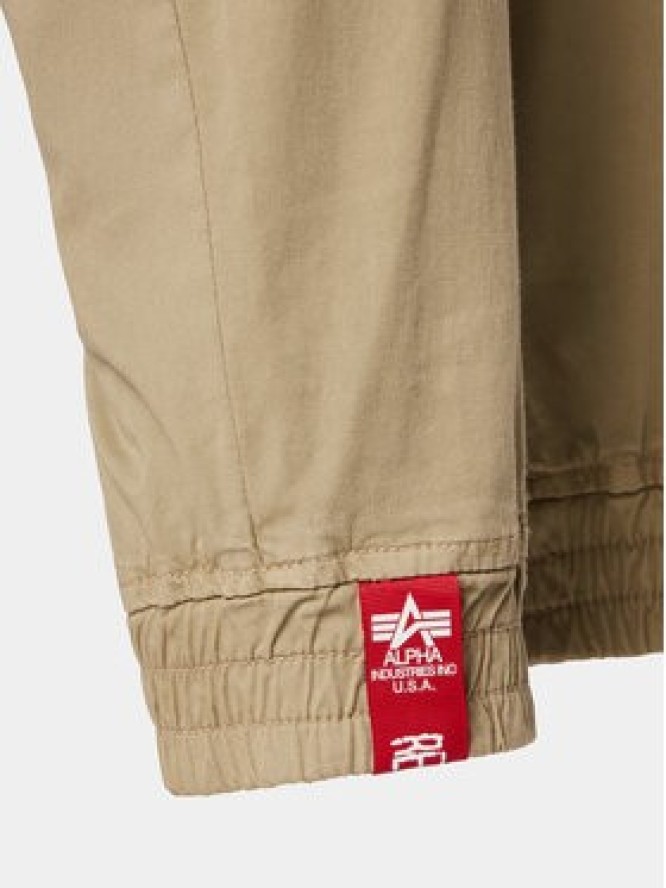 Alpha Industries Joggery Twill 116202 Beżowy Slim Taper Fit