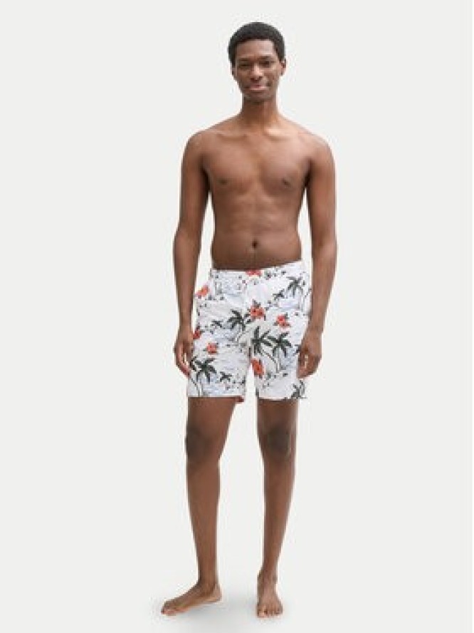 Tom Tailor Denim Szorty kąpielowe 1044696 Biały Regular Fit