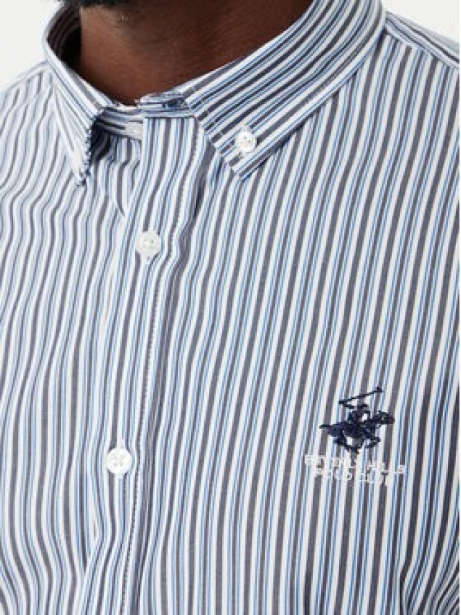 Beverly Hills Polo Club Koszula P-SS26M-BRASS Niebieski Regular Fit