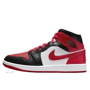 Buty do chodzenia dla dorosłych Air Jordan 1 Mid White Bred Toe