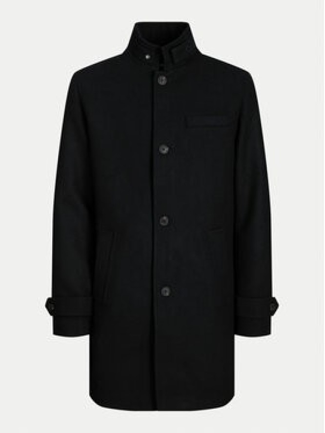 Jack & Jones Płaszcz wełniany Melton 12258672 Czarny Regular Fit