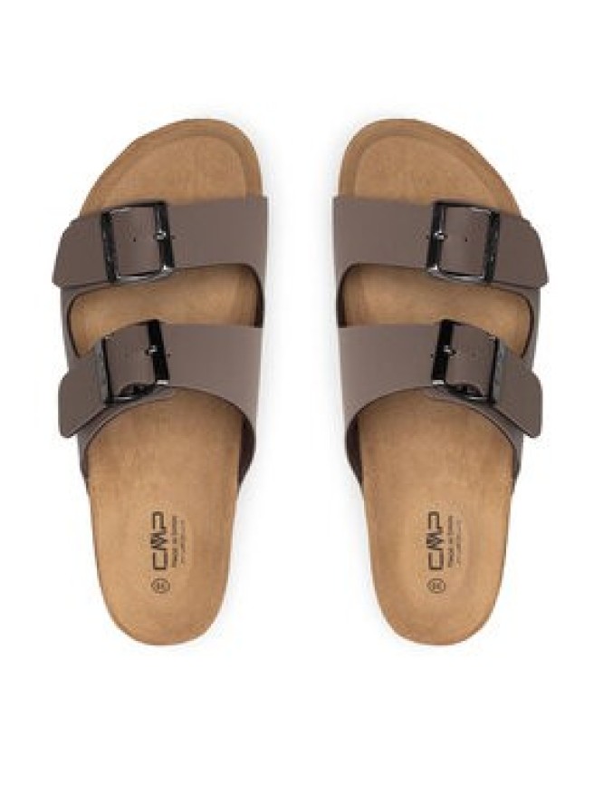 CMP Klapki Eco Thalita Slipper 3Q91017 Brązowy
