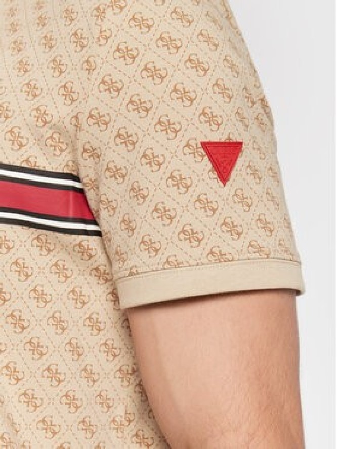 Guess T-Shirt Jamey Z2BI09 J1314 Beżowy Regular Fit