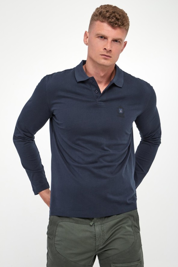 Polo męskie z długim rękawem AERONAUTICA MILITARE