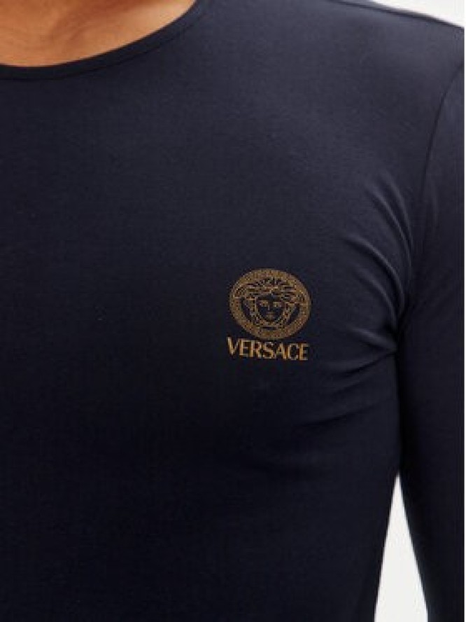 Versace Longsleeve AUU01007 1A1001 Granatowy Regular Fit