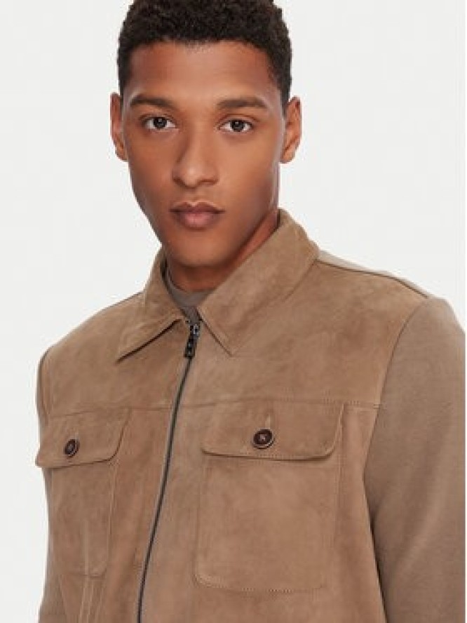 Milestone Kurtka skórzana MSRayan 531624 60700 Beżowy Regular Fit