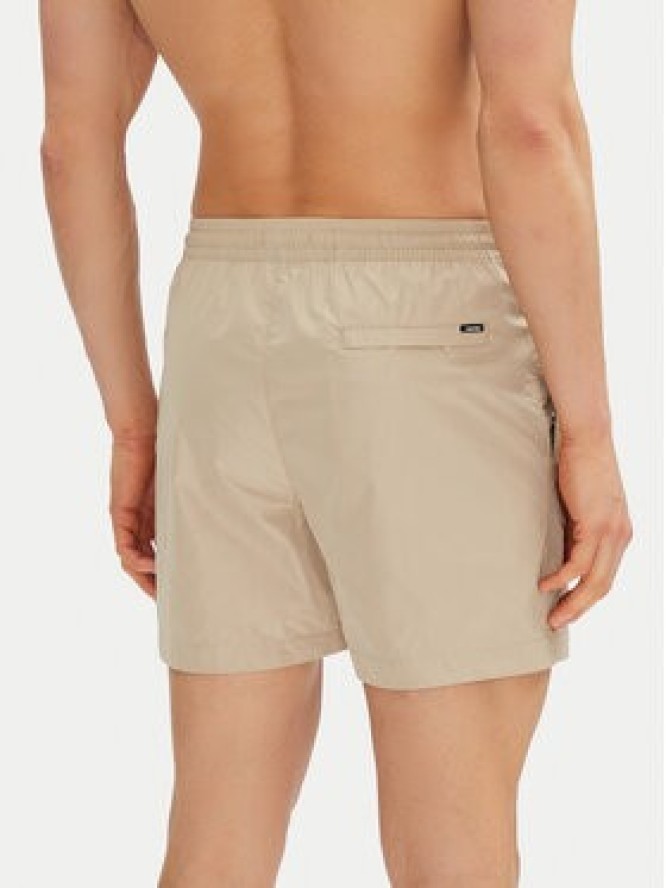 Calvin Klein Swimwear Szorty kąpielowe KM0KM01111 Beżowy Regular Fit