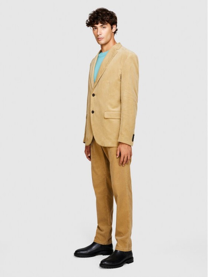 Sisley Marynarka 2SFRSW01B Beżowy Slim Fit