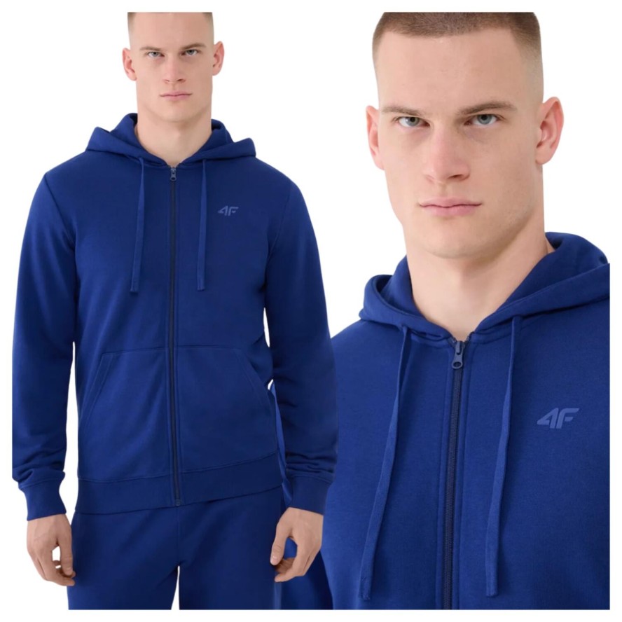 Bluza męska z kapturem rozpinana 4F 4FWMM00TSWSM1768