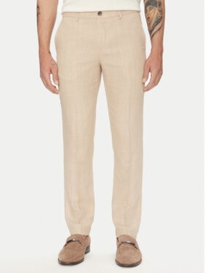 Lindbergh Garnitur 30-606060 Beżowy Slim Fit