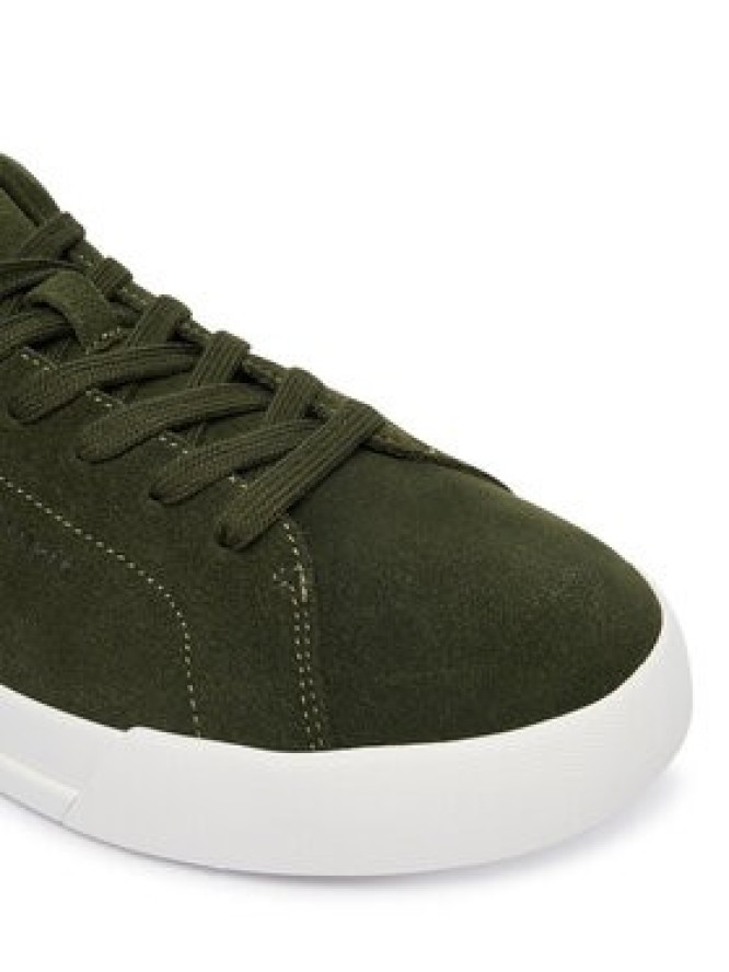 Tommy Hilfiger Sneakersy Th Court Core Suede FM0FM05716 Zielony