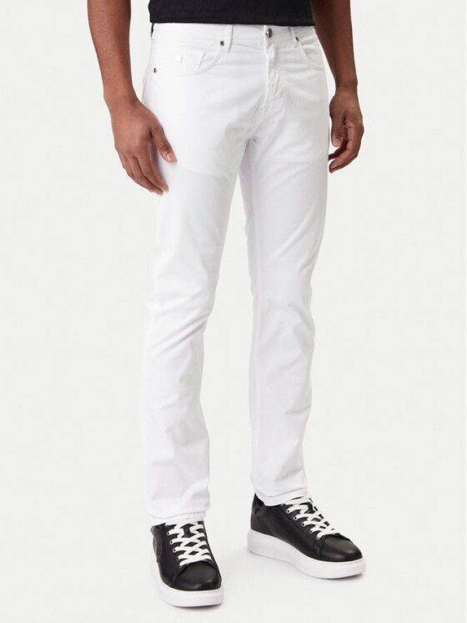 KARL LAGERFELD Jeansy 265501 561805 Biały Slim Fit