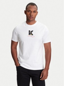 KARL LAGERFELD T-Shirt 755099 553270 Biały Regular Fit