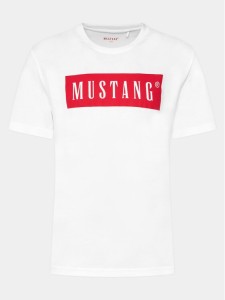 Mustang T-Shirt 1014749 Biały Regular Fit