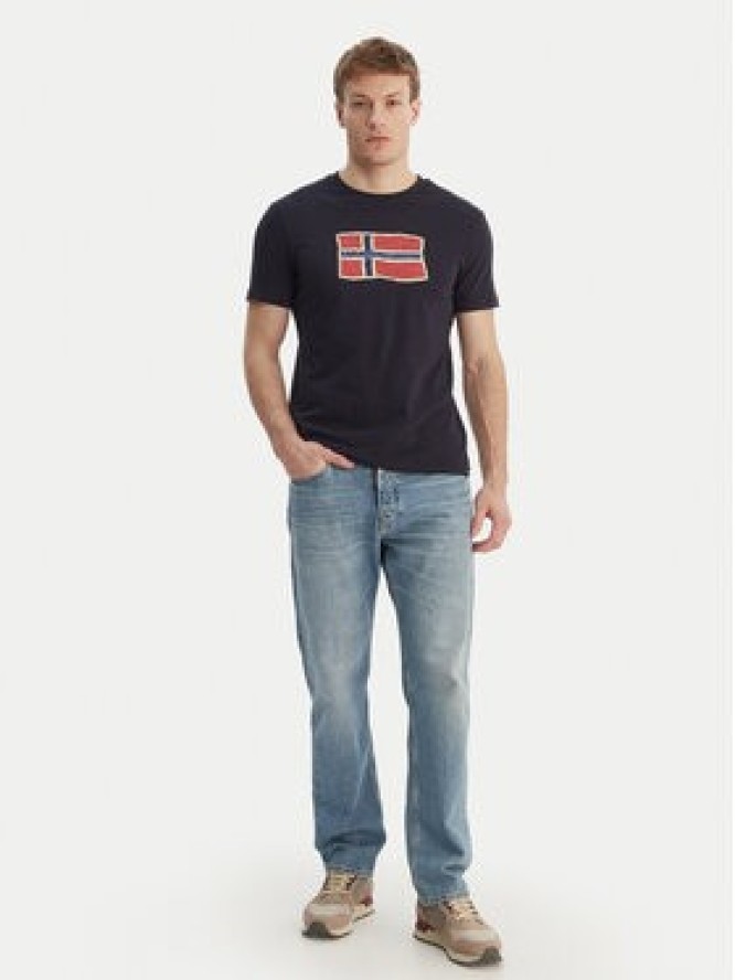 Napapijri T-Shirt S-Mahsa NP0A4FZB Granatowy Regular Fit