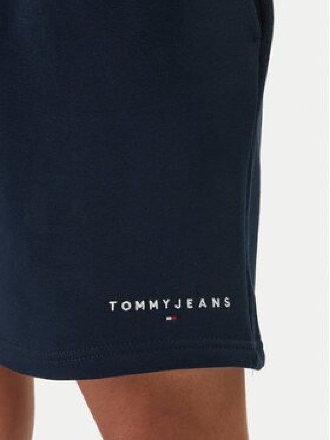Tommy Jeans Szorty sportowe Contrast Linear DM0DM22697 Granatowy Regular Fit