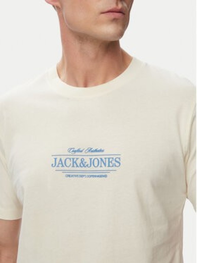 Jack & Jones T-Shirt Cassis 12295049 Kremowy Regular Fit