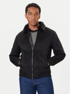 Guess Kurtka z imitacji skóry M5BL43 W2302 Czarny Regular Fit