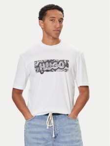 HUGO T-Shirt Nedirix 50549162 Biały Regular Fit