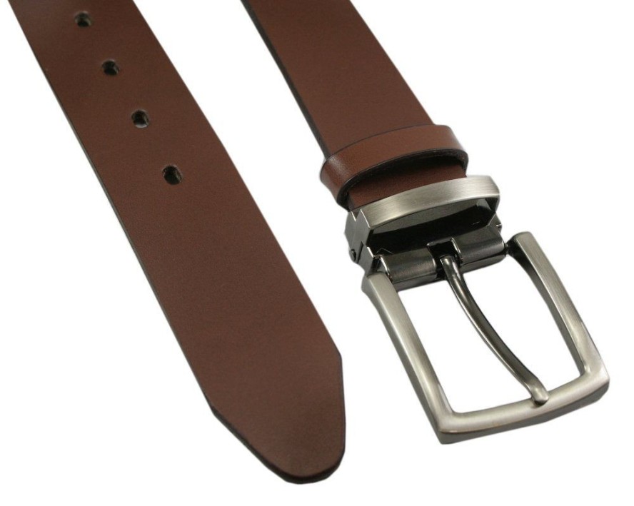 Codzienny Pasek do Jeansów lub Chinosów - Skóra Naturalna - Brązowy