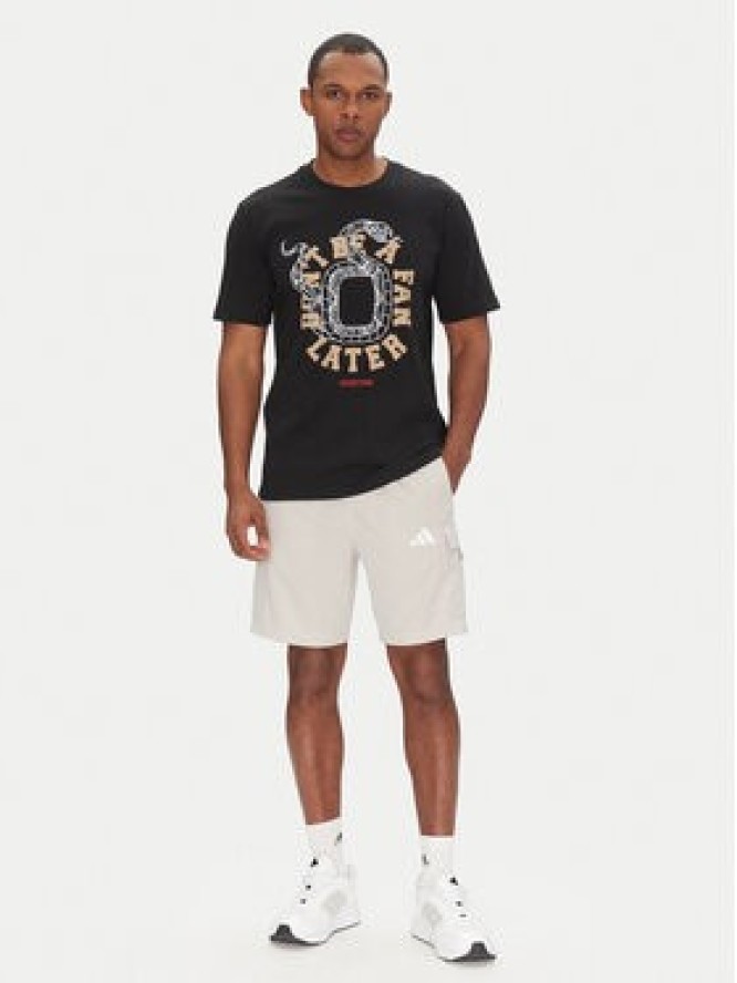 adidas T-Shirt Overtime Spring Graphic JM0291 Czarny Regular Fit