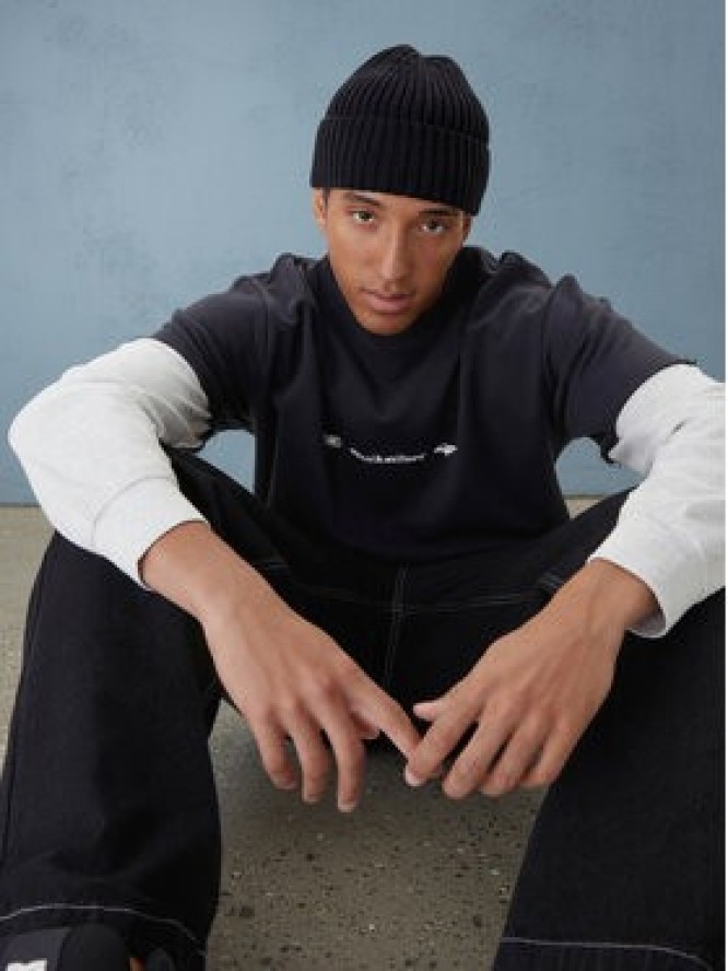 Quiksilver Bluza Openbar Crew EQYFT05154 Czarny Oversize