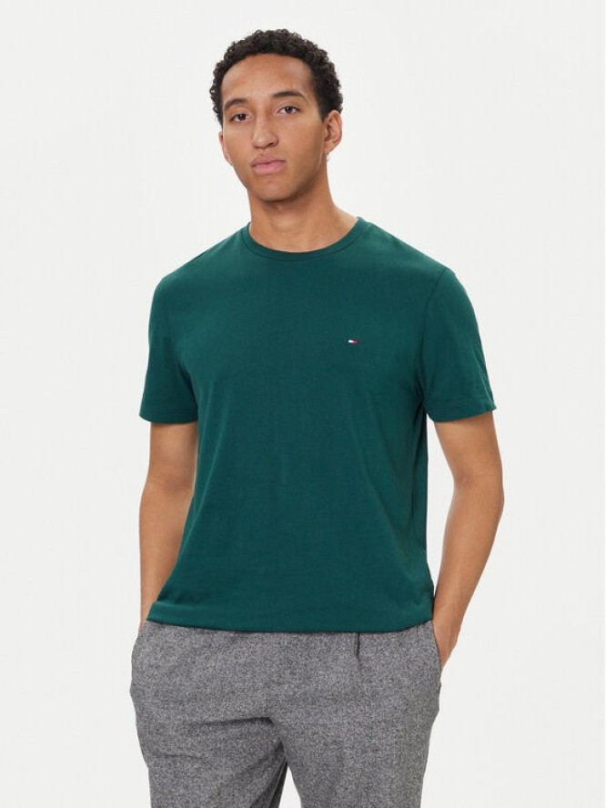 Tommy Hilfiger T-Shirt Ess Seasonal MW0MW39995 Zielony Regular Fit