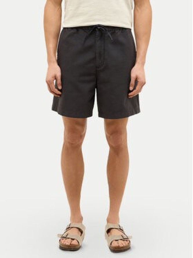 Mustang Szorty materiałowe Linen 1016459 Czarny Loose Fit