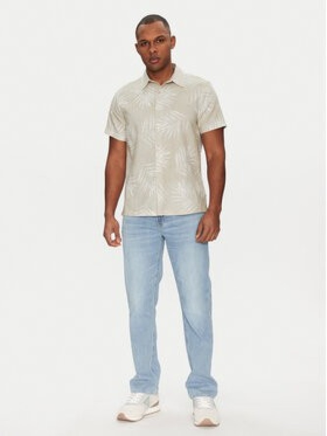 Guess Koszula M5GH68 WH3A0 Beżowy Regular Fit