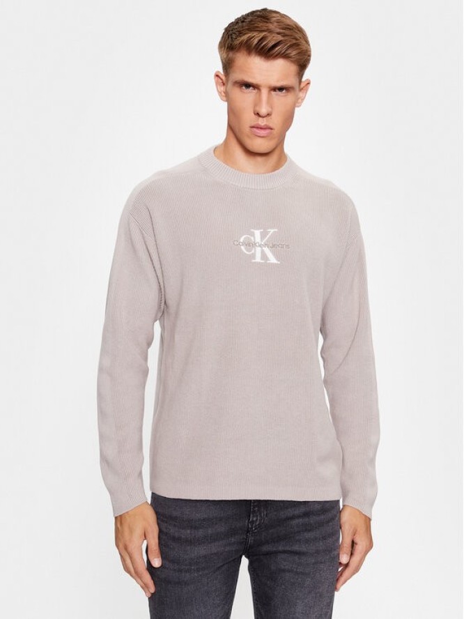 Calvin Klein Jeans Sweter J30J322460 Szary Loose Fit