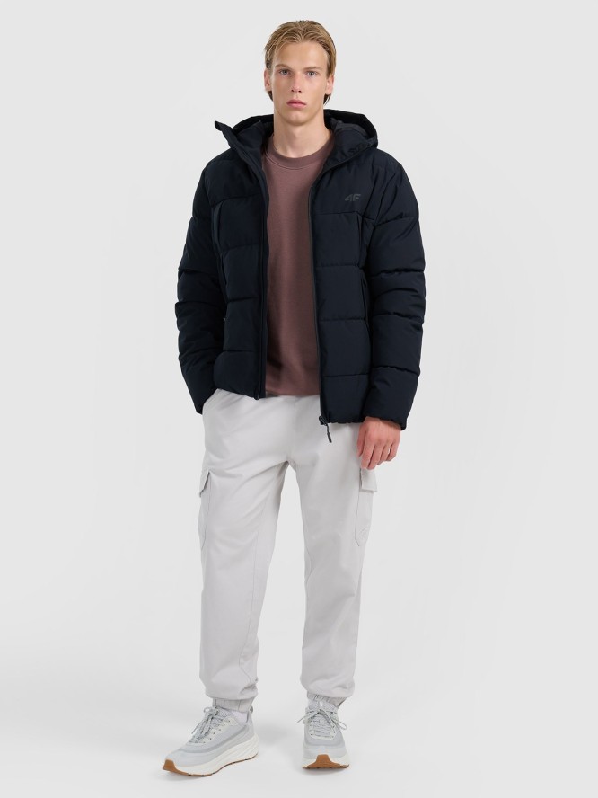 4F Kurtka puchowa z wypełnieniem syntetycznym męska - czarna XL