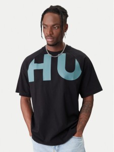 HUGO T-Shirt Nalftee 50552485 Czarny Loose Fit