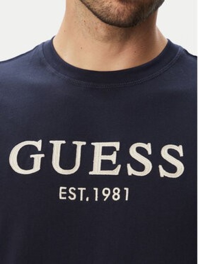 Guess T-Shirt M6YI41 K4227 Granatowy Regular Fit