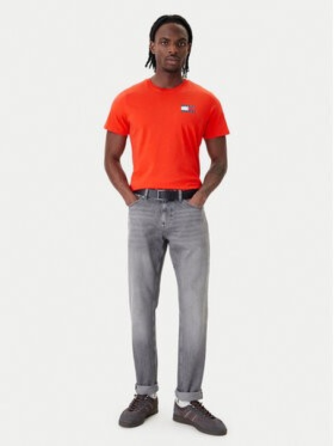 Tommy Jeans T-Shirt Essential DM0DM20740 Pomarańczowy Slim Fit