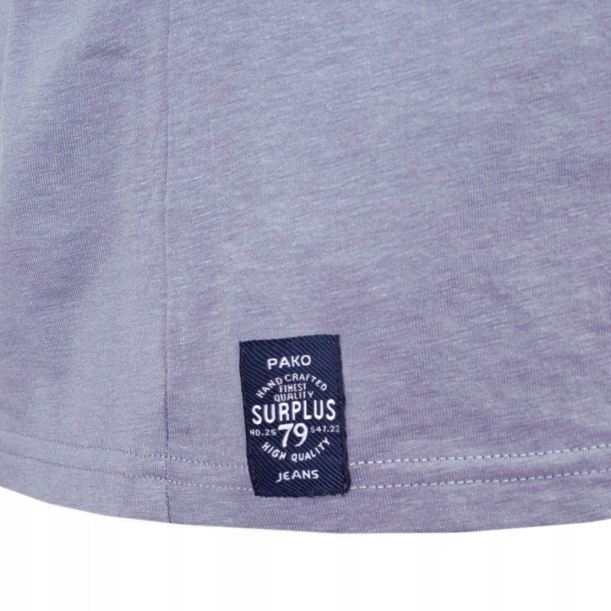 T-Shirt (Koszulka) Męska - Pako Jeans - Niebieska, Retro Nadruk