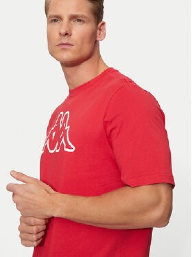Kappa T-Shirt Logo Korpo Cromen 303HZ70 Czerwony Regular Fit
