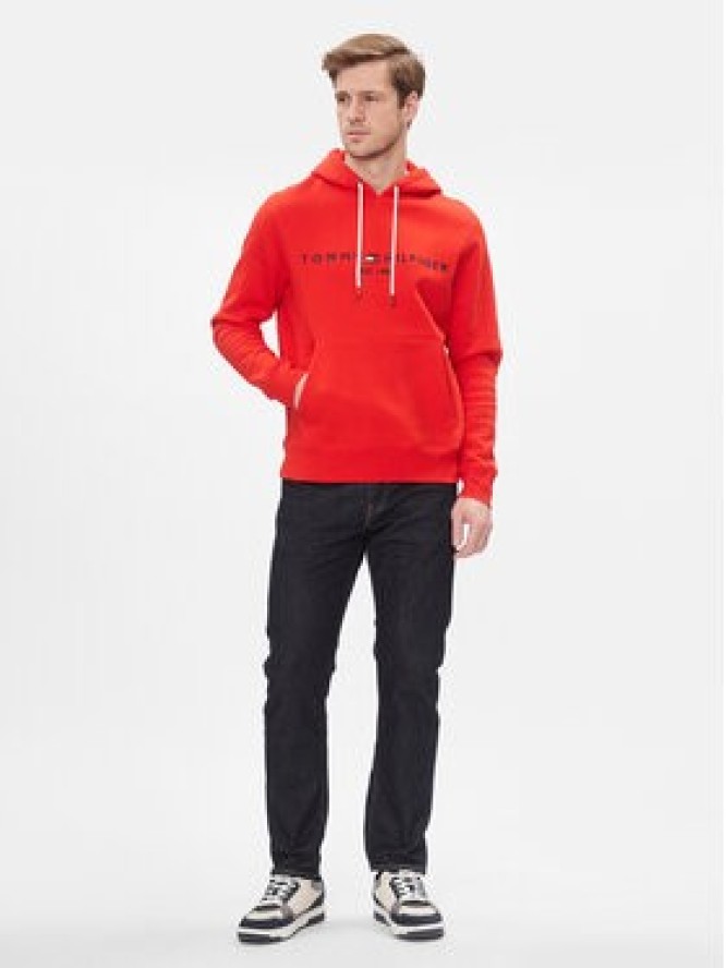 Tommy Hilfiger Bluza Tommy Logo Hoody MW0MW11599 Czerwony Regular Fit