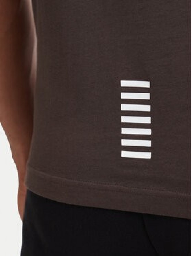 EA7 Emporio Armani T-Shirt 8NPT25 PJVPZ U6027 Brązowy Regular Fit